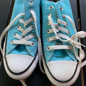 Converse Light Blue “Bleached Aqua”  Low Tops